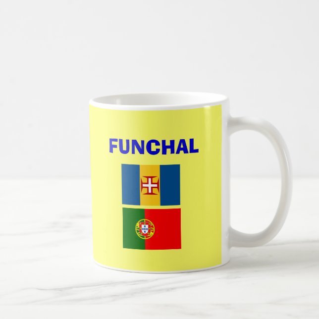 Caneca De Café Funchal Madeira Airport Mug (Direita)