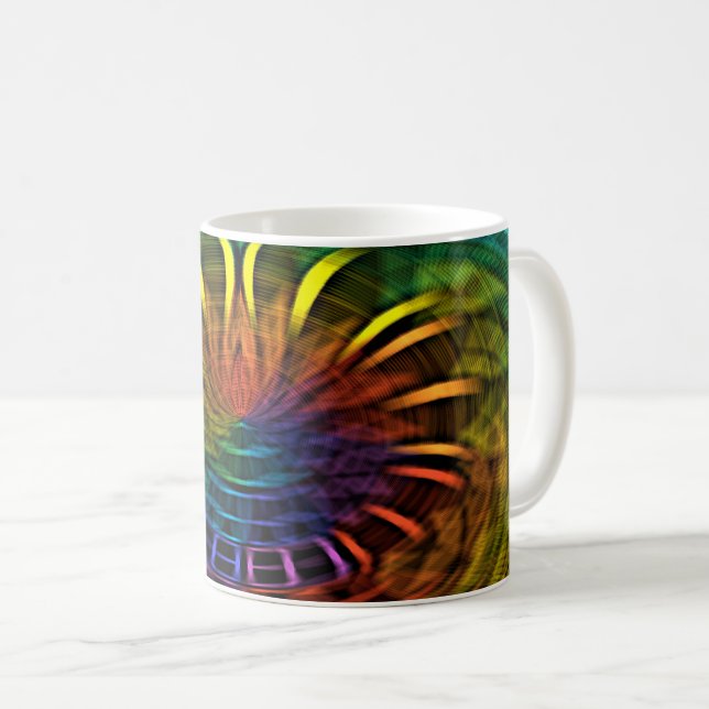 Caneca De Café Funcionamento Mecânico de um Arco-íris (Frente Esquerda)
