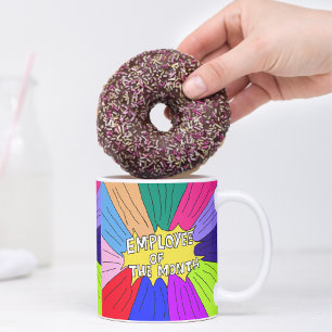 Caneca De Café Funcionário da estrela do crachá do mês