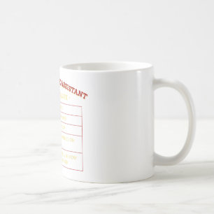 Caneca De Café Funcionário de Taxa Horária do Assistente Administ