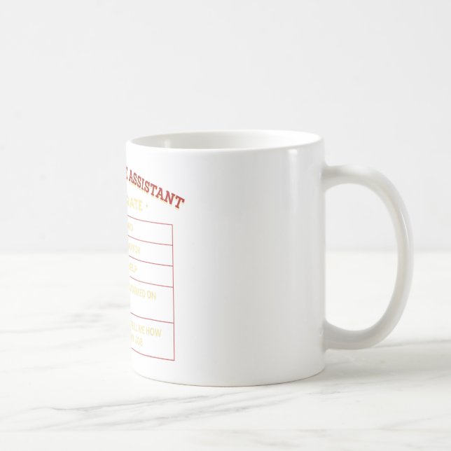 Caneca De Café Funcionário de Taxa Horária do Assistente Administ (Direita)