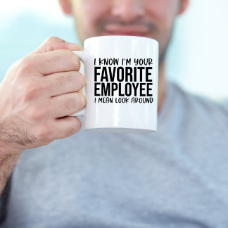 Caneca De Café Funcionário Favorito Engraçado, Local de Trabalho