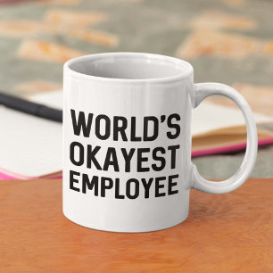 Caneca De Café Funcionário mais Okayest do Mundo