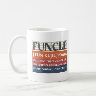 Caneca De Café Funcle Engraçado Tio Definição, Incrível Herói da