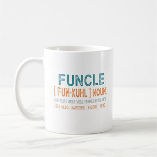 Caneca De Café Funcle Engraçado Tio Definição, Incrível Herói da 