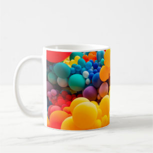 Caneca De Café Fundo abstrato brilhante do embaraço do arco-íris