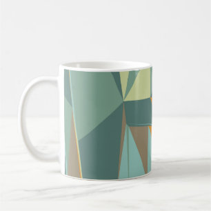 Caneca De Café fundo abstrato com trianglesabstrac colorido