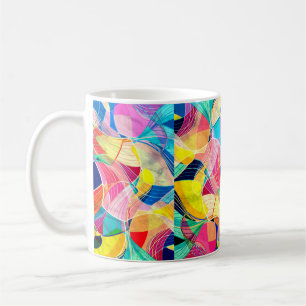 Caneca De Café Fundo abstrato de aquarelas com fanta