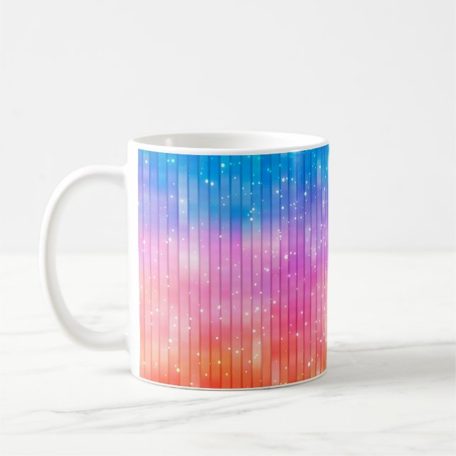 Caneca De Café fundo abstrato. fundo brilhante multicolorido (Esquerda)
