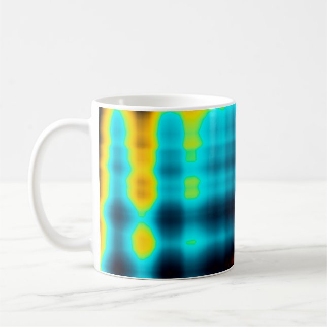 Caneca De Café Fundo abstrato geométrico colorido com patamar (Esquerda)