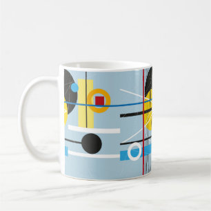 Caneca De Café fundo abstrato multicolorido do obj geométrico