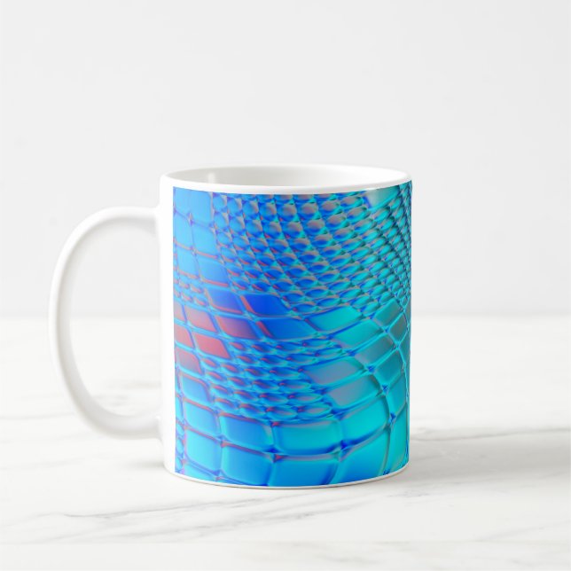 Caneca De Café fundo abstrato. Papel de parede design de onda col (Esquerda)