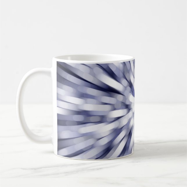 Caneca De Café fundo abstrato violeta. estrela da explosão fracta (Esquerda)
