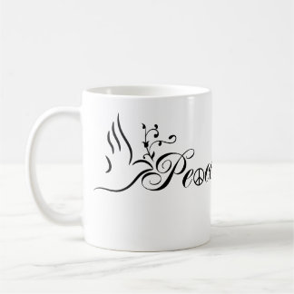 Caneca De Café Fundo Azul do Branch Olive Branch da Porta da Paz