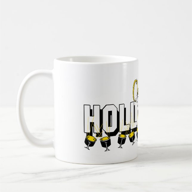 Caneca De Café Fundo branco clássico de Hollywood (Esquerda)