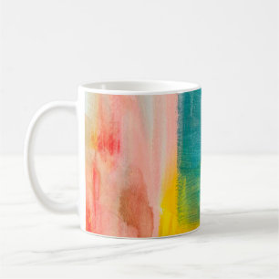Caneca De Café Fundo Colorido de Pintura Abstrato. Moderno