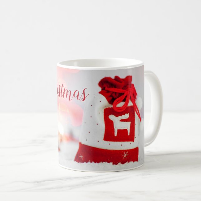 Caneca De Café Fundo com Arco Vermelho Bonito (Frente Esquerda)