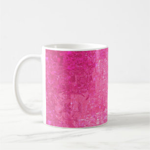 Caneca De Café Fundo cor-de-rosa abstrato brilhante com brilho
