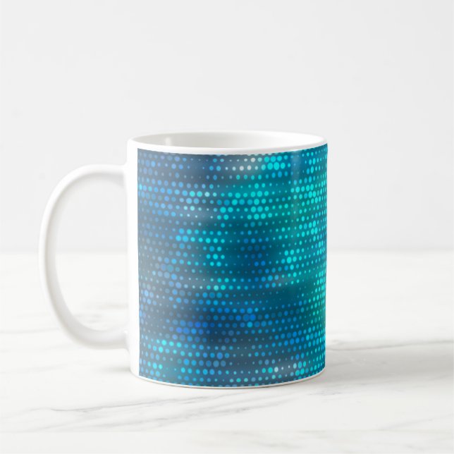 Caneca De Café fundo criativo abstrato azul (Esquerda)