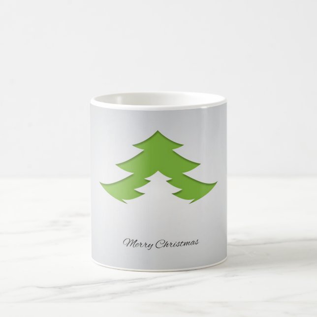 Caneca De Café Fundo das cinzas com árvore de Natal (Centro)