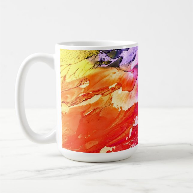 Caneca De Café Fundo de abstrato Art (Esquerda)