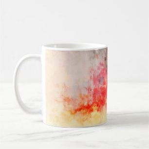 Caneca De Café Fundo de Abstrato pintado com escova. Pincel encra