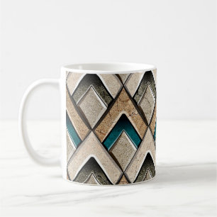 Caneca De Café Fundo de azulejo de parede colorida, digital, pate