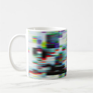 Caneca De Café Fundo de brilho escuro, ilustração. Preto, azul,