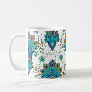 Caneca De Café Fundo de colheita sem costura com padrão oriental