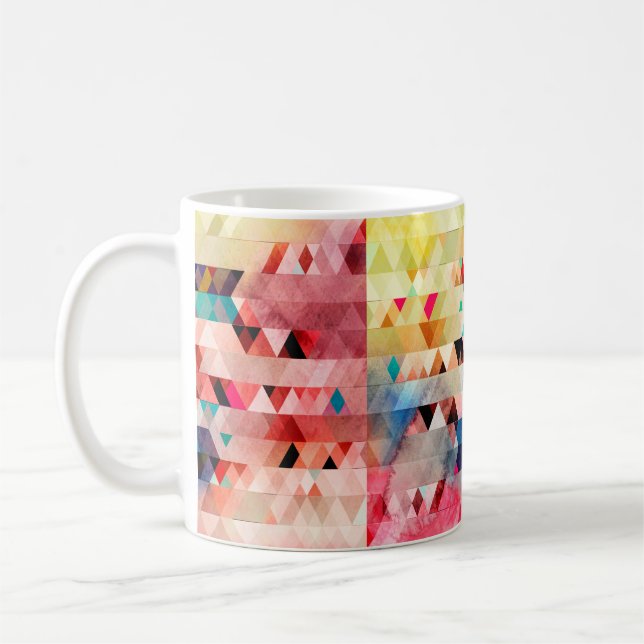 Caneca De Café fundo de cor d'água brilhante abstrato com (Esquerda)