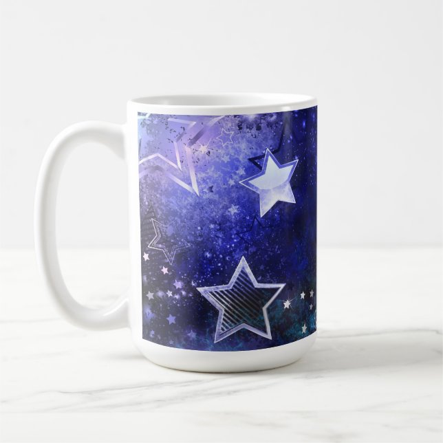 Caneca De Café Fundo de Espaço com Estrelas (Esquerda)