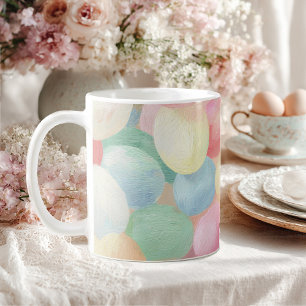 Caneca De Café fundo de férias de Páscoa com ovos coloridos
