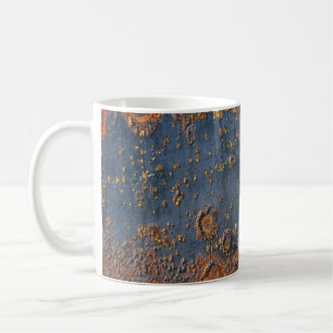 Caneca De Café Fundo de metal enferrujado texturizado.