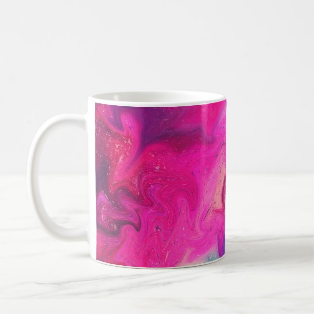 Caneca De Café Fundo de pintura mista (Esquerda)