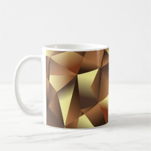 Caneca De Café Fundo de Polígono: Arte Abstrata Texturizada