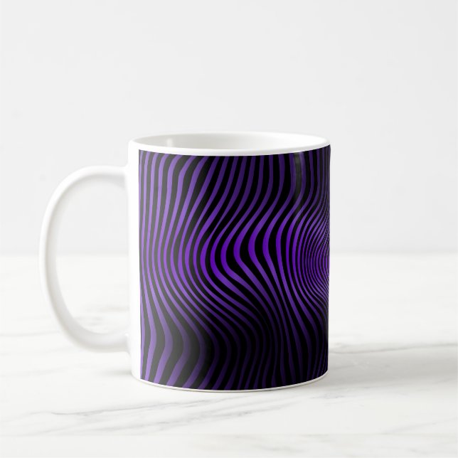 Caneca De Café fundo de textura abstrato marble com linha brilhan (Esquerda)