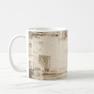 Caneca De Café Fundo de textura de papel velho e doce.