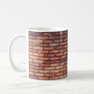 Caneca De Café fundo de textura de tijolo velho, hipster