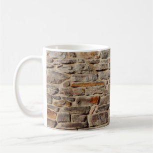 Caneca De Café Fundo de textura rústica da parede da pedra