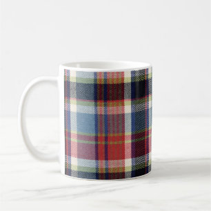 Caneca De Café Fundo de Textura Têxtil Quadrada.