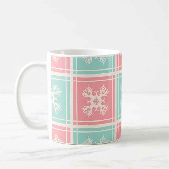 Caneca De Café Fundo decorativo com elementsabstra sem descontinu (Esquerda)