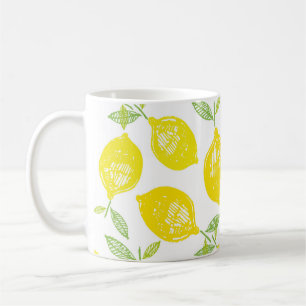 Caneca De Café Fundo do desenho da fruta tropical de rabisco dese