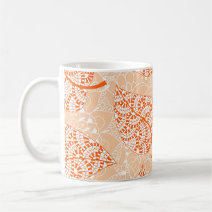 Caneca De Café Fundo do outono. Padrões de fundo sem costura de f