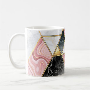 Caneca De Café fundo geométrico abstrato. Mosai de mármore modern