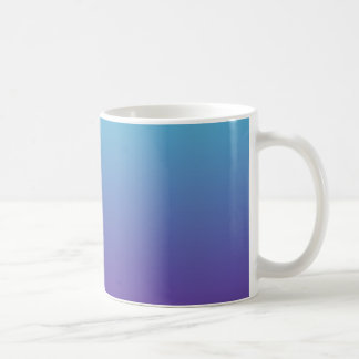 Caneca De Café Fundo Gradiente Simples Roxo Turquesa Azul