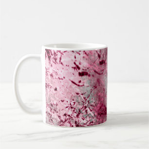 Caneca De Café fundo rosa, deco, padrão, abstrato, envelhecido,