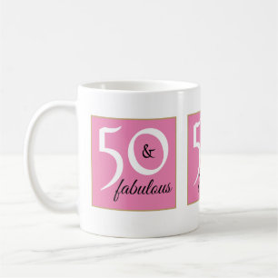 Caneca De Café Fundo Rosa Suave 50 e Noite Fabuloso