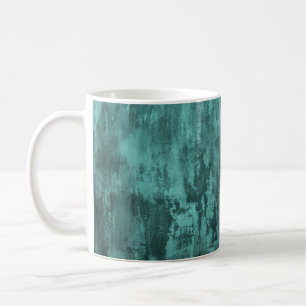 Caneca De Café Fundo Shabby, cor turquesa, grunge, loft,