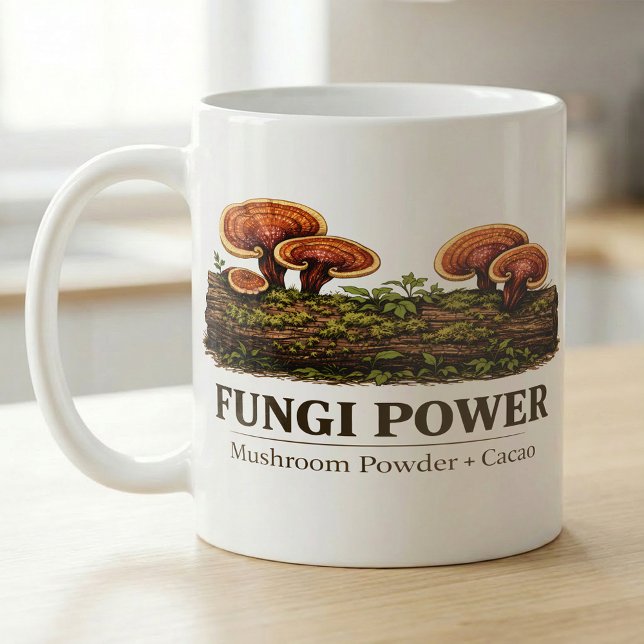 Caneca De Café Fungi Power Forestcore Micologia  (Criador carregado)