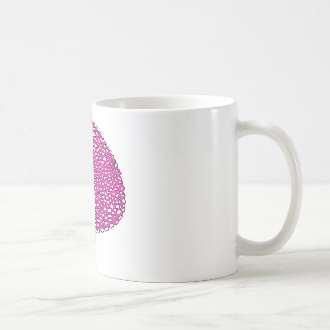Caneca De Café Fungo de cogumelo cor-de-rosa mágico (Direita)